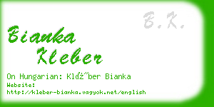bianka kleber business card